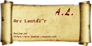 Arz Lestár névjegykártya